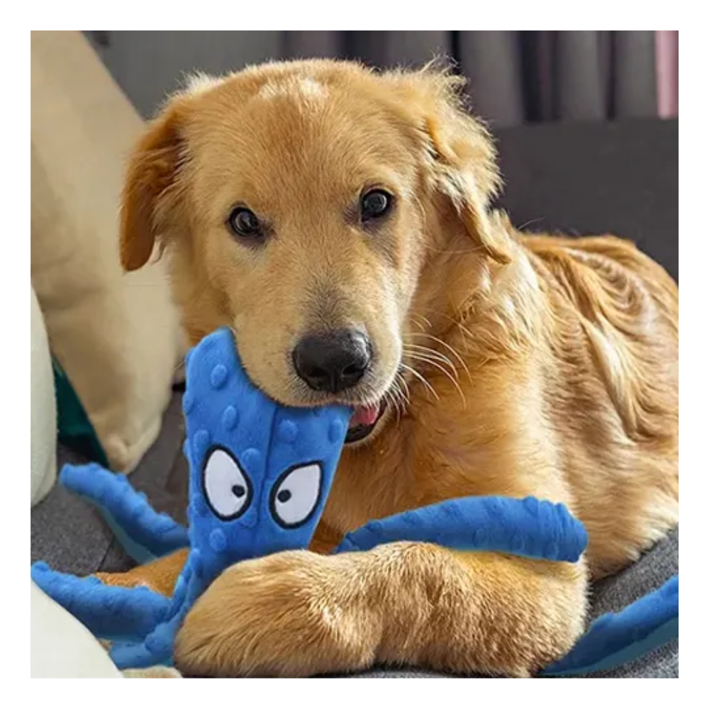 Juguete de pulpo de peluche para mascotas