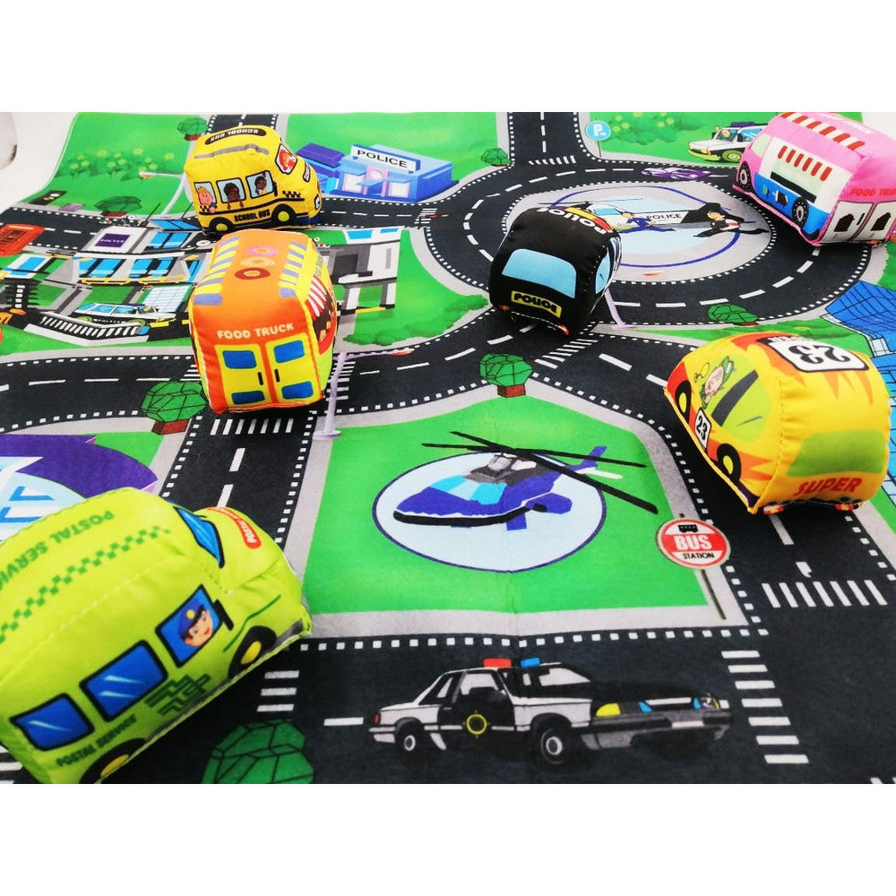 Alfombra de juegos con set de autos