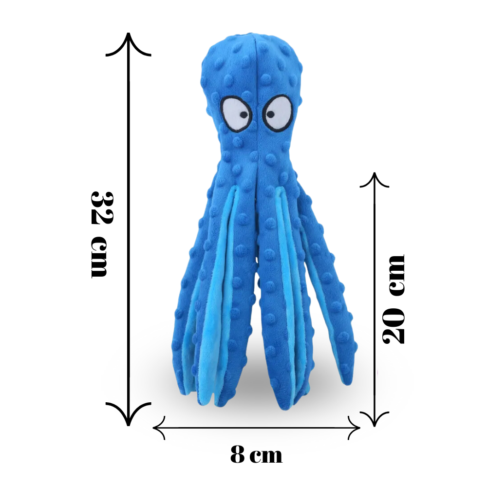 Juguete de pulpo de peluche para mascotas