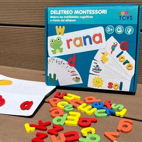 Juego de palabras para deletreo Montessori