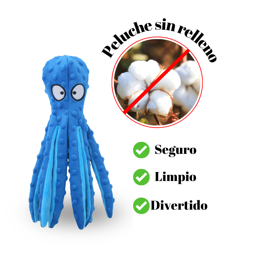 Juguete de pulpo de peluche para mascotas