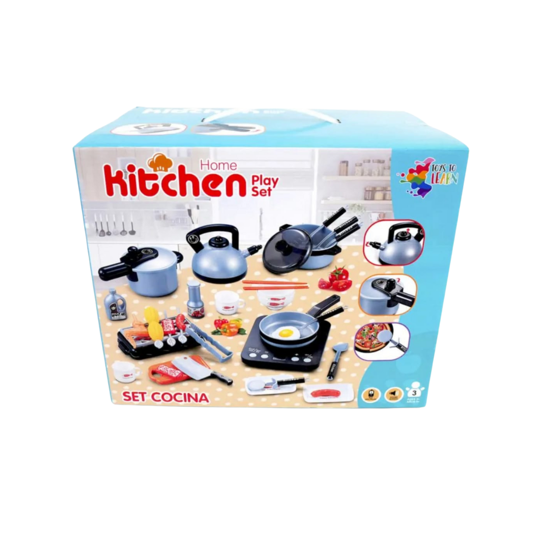 Set de cocina de juguete de 36 piezas