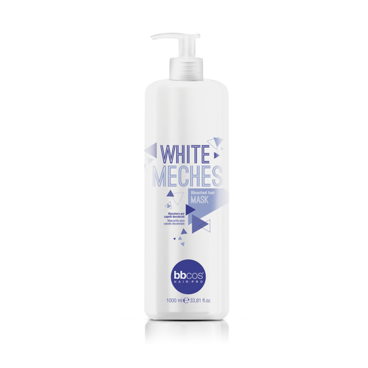 Máscara para cabello decolorado White Meches BBCOS de 1000 ml