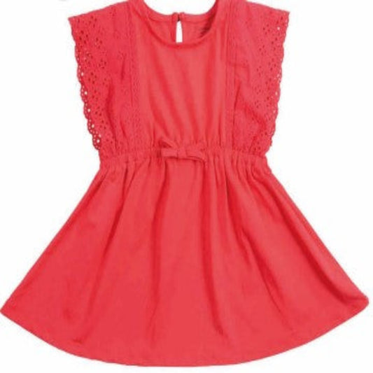 Vestido de algodón para bebés Broderie Rojo Tedmimak