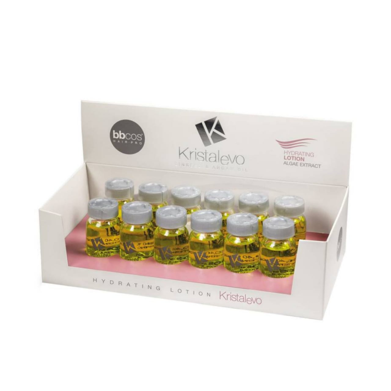 Ampollas hidratantes para el cabello Kristalevo BBCOS de 12ml x 12 unid