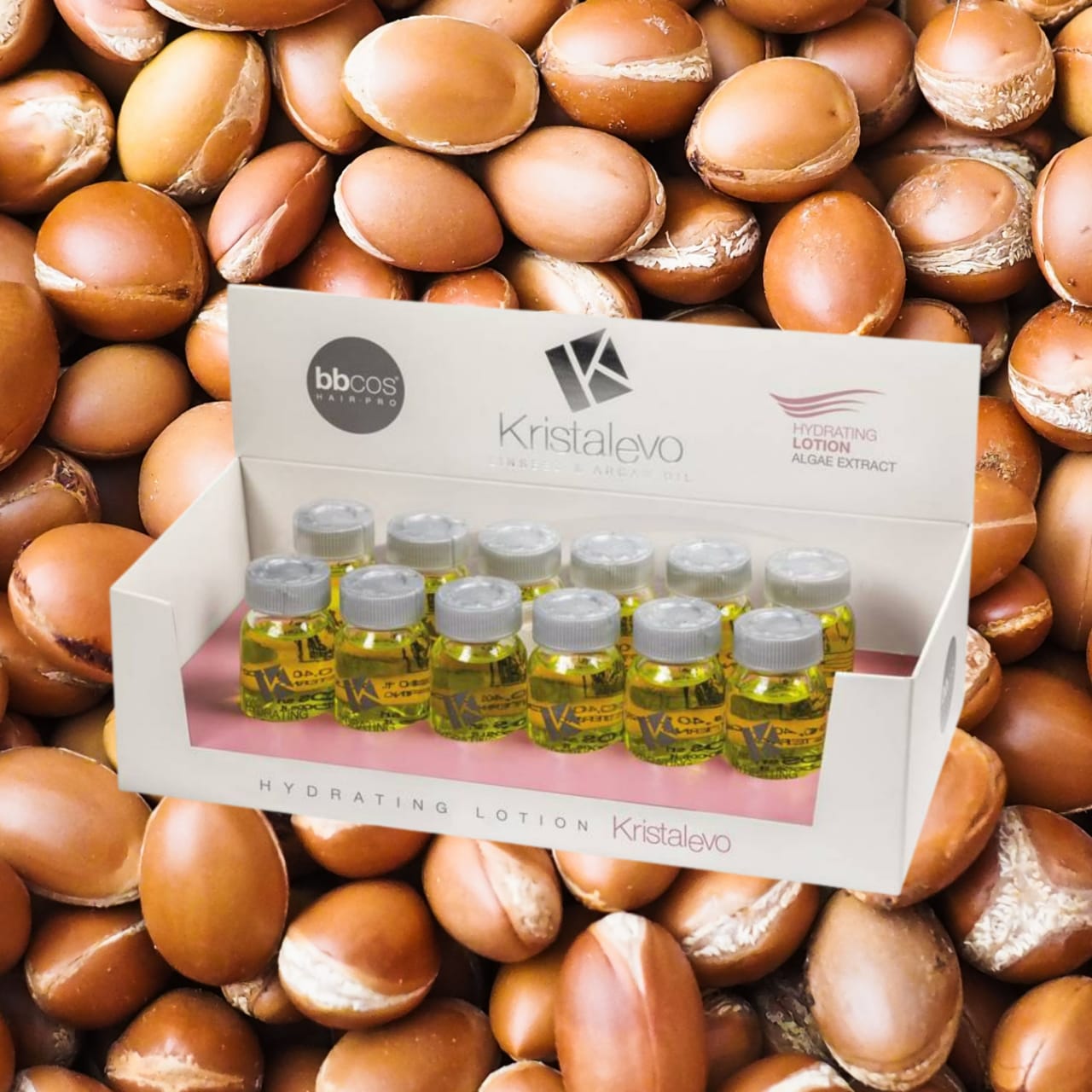 Ampollas hidratantes para el cabello Kristalevo BBCOS de 12ml x 12 unid