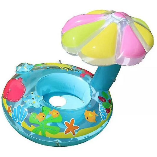 Flotador con sombrilla inflable