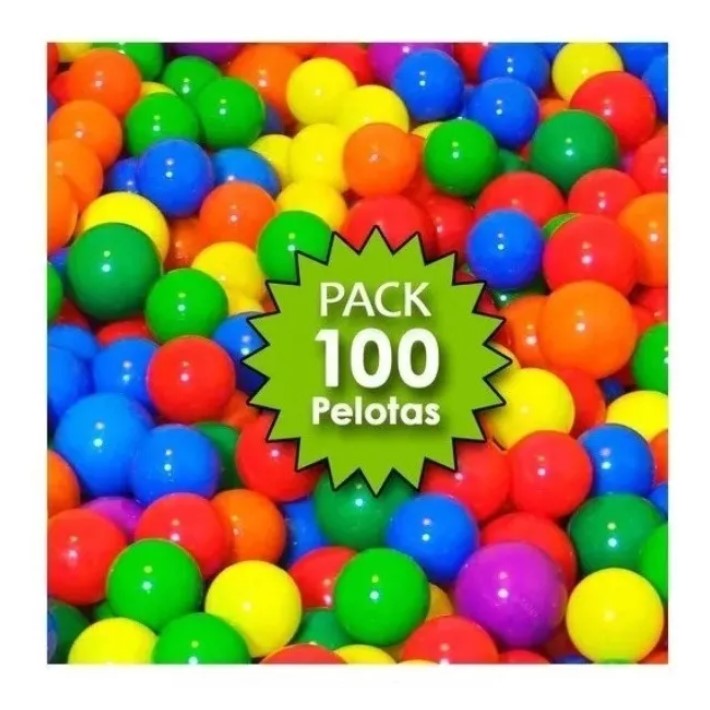 Pack de 100 pelotas plásticas para piscina