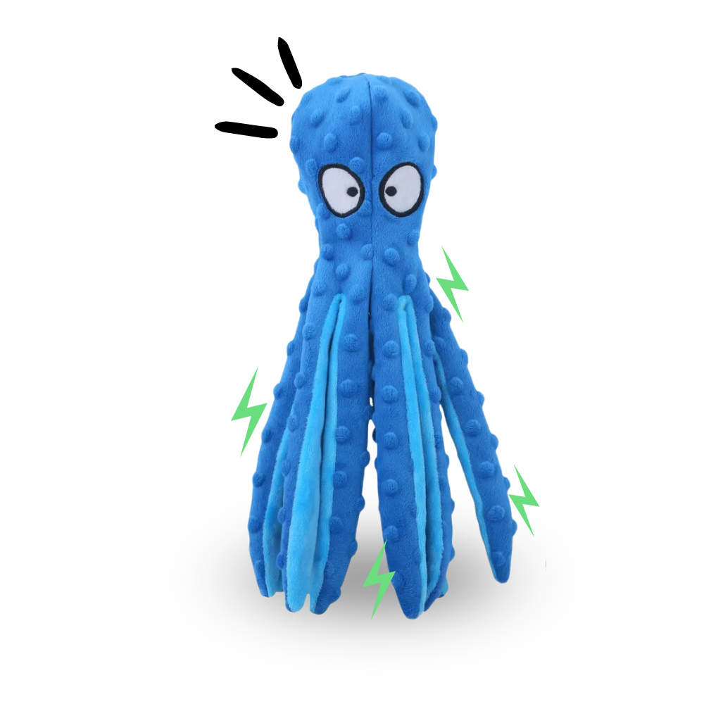 Juguete de pulpo de peluche para mascotas