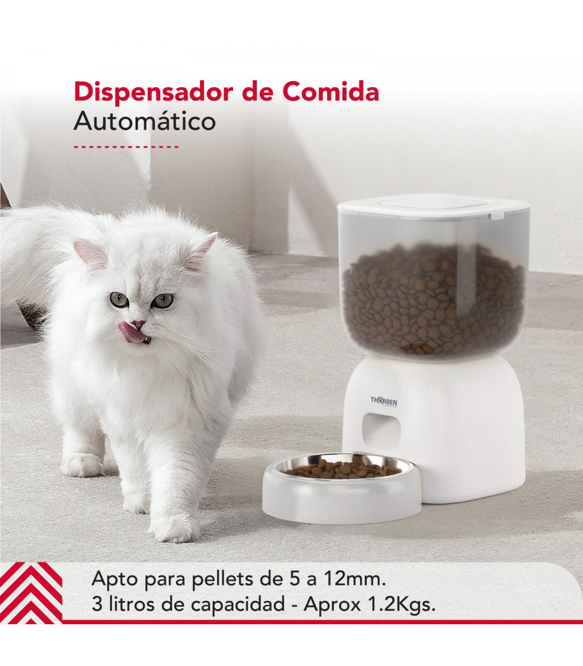 Dispensador de comida eléctrico para mascotas Thorben