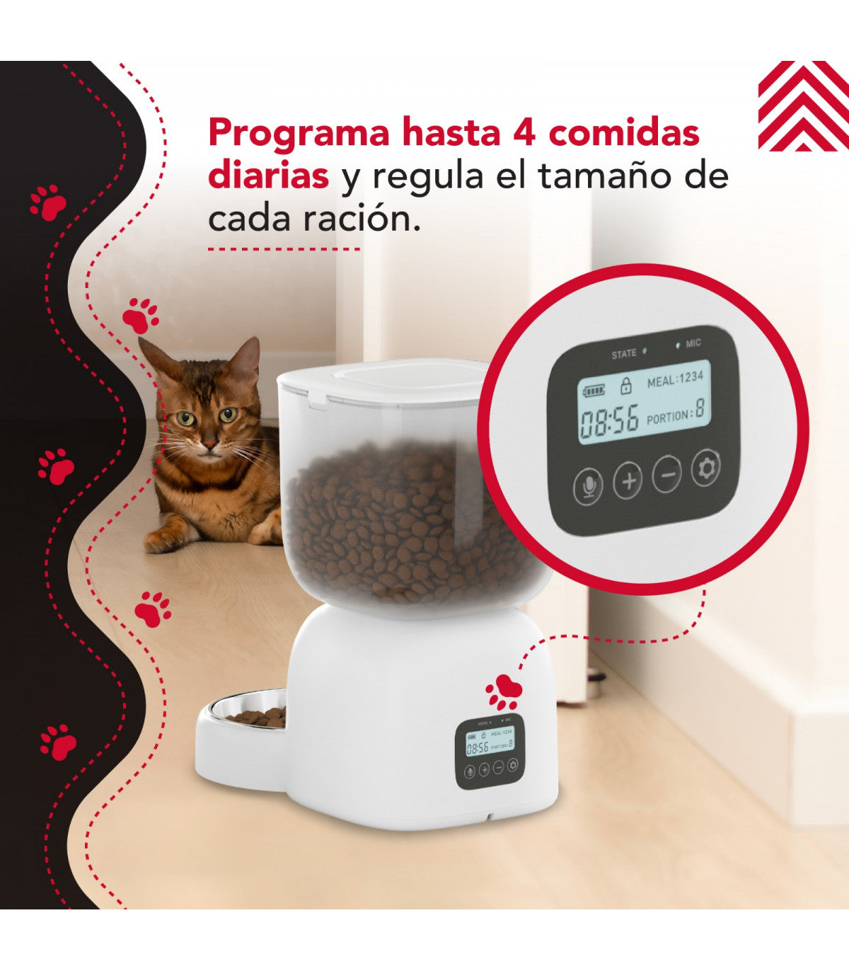 Dispensador de comida eléctrico para mascotas Thorben